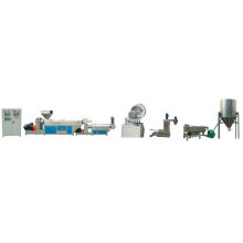 PE plastic flakes recycling extruding and pelletizing machine